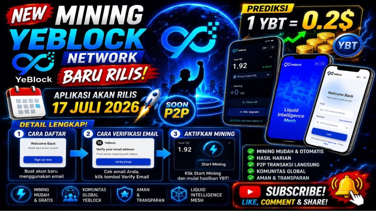 NEW MINING CARA DAFTAR  YELBOCK NEWORK SAMPAI MINING 🐲 SOON P2P