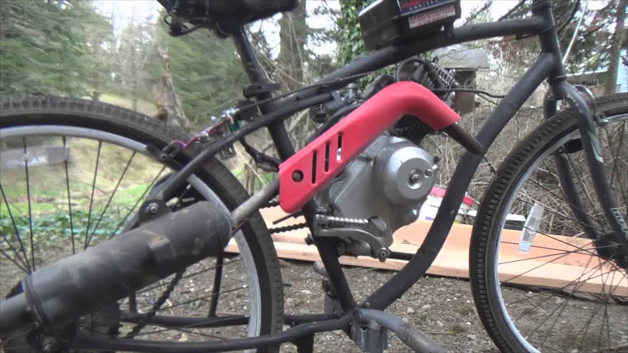 Final Product!! Putting Dirt Bike Motor on Bicycle (part 4/4)