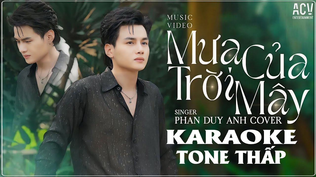 KARAOKE | Mưa Của Trời Mây - Phan Duy Anh | Beat Tone Thấp