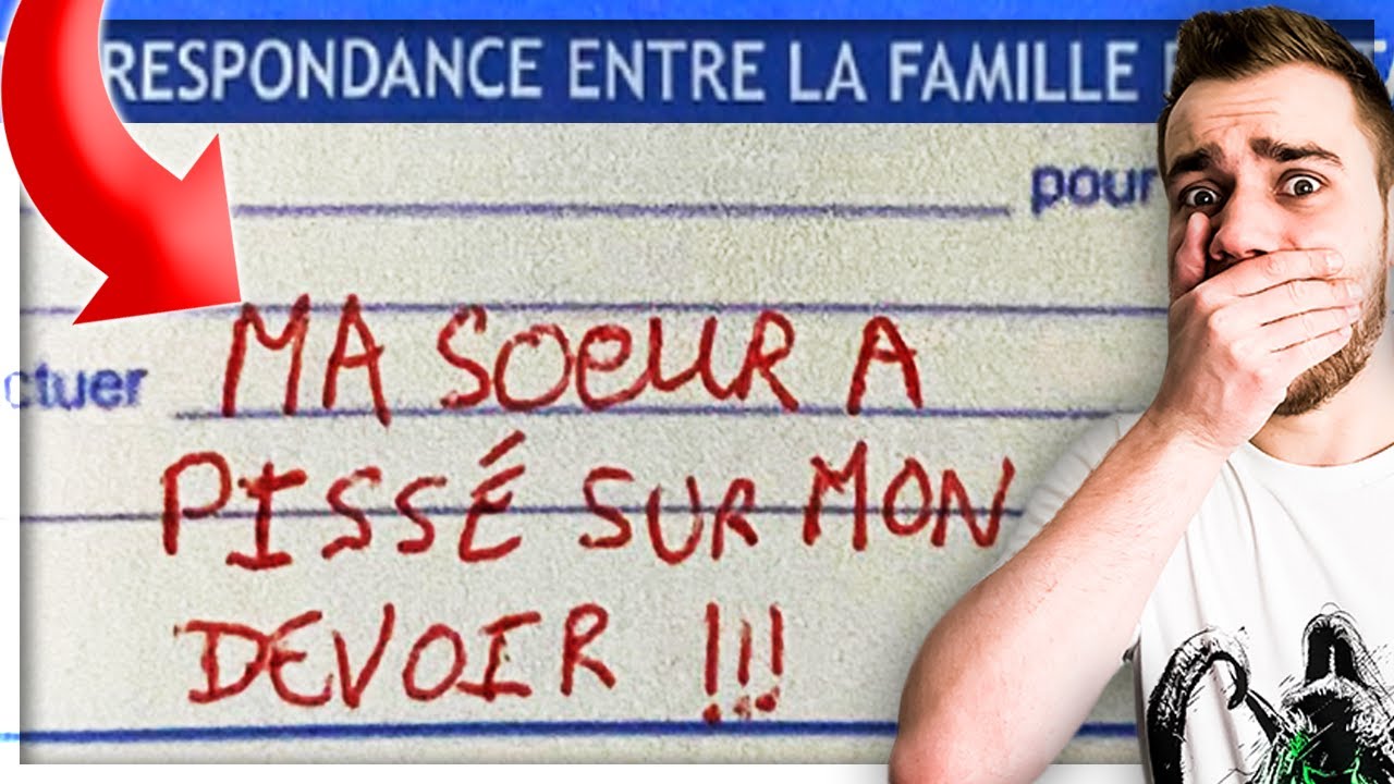 LES PIRES EXCUSES POUR NE PAS FAIRE SES DEVOIRS..