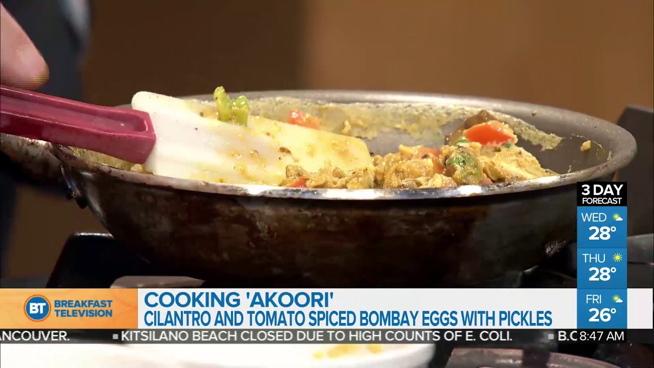 Cooking Akoori with Vikram Vij & Mahony