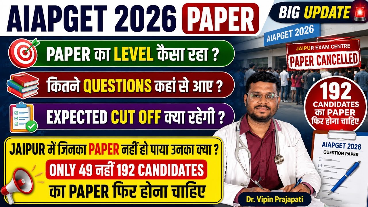 How was the AIAPGET 2026 paper level? 🔥 Where did most questions come from | Expected Cut Off #nta
