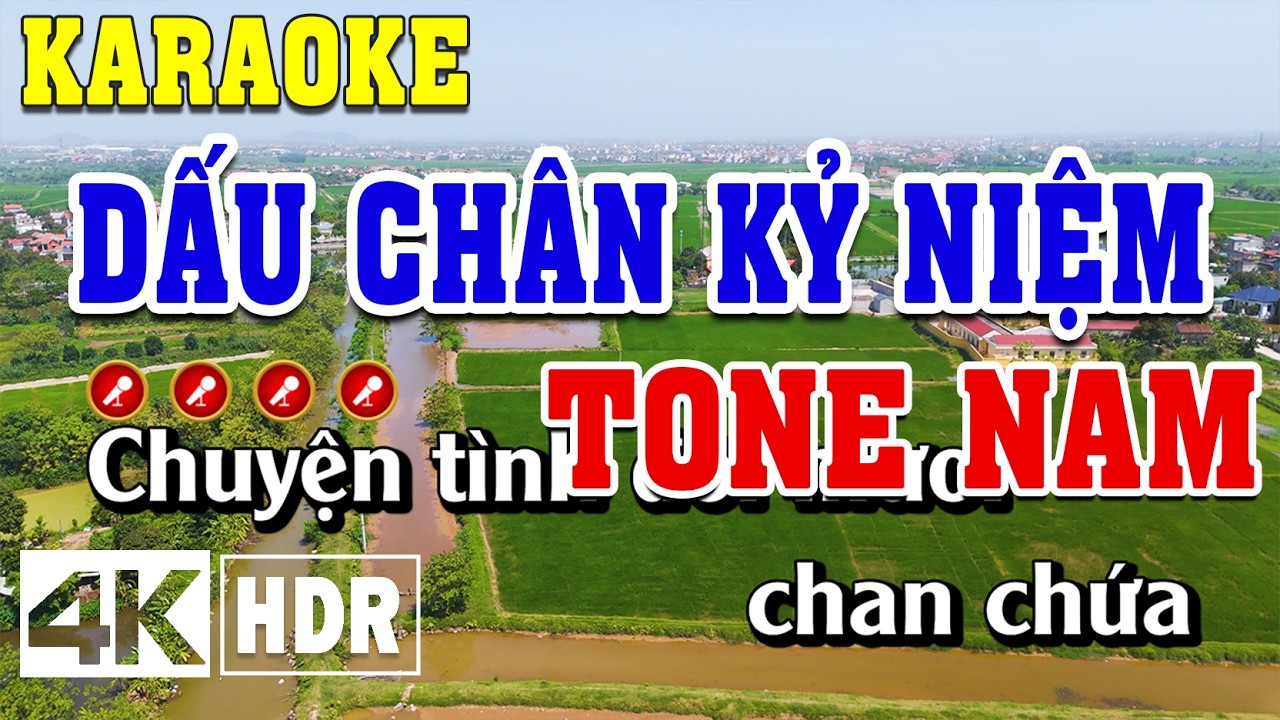 Dấu Chân Kỷ Niệm Karaoke Tone Nam Beat Chuẩn | Đình Long Karaoke