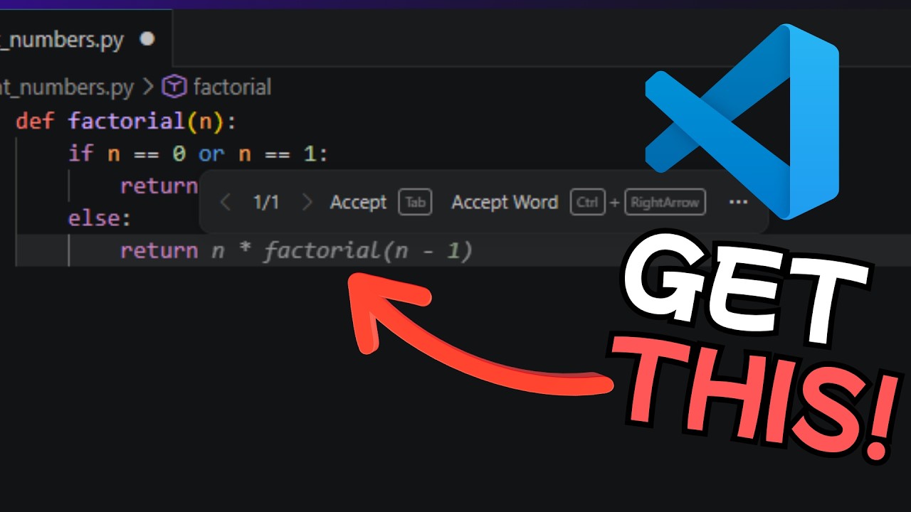 STOP Typing Code Manually &mdash; Enable FREE AI Autocomplete in VSCode
