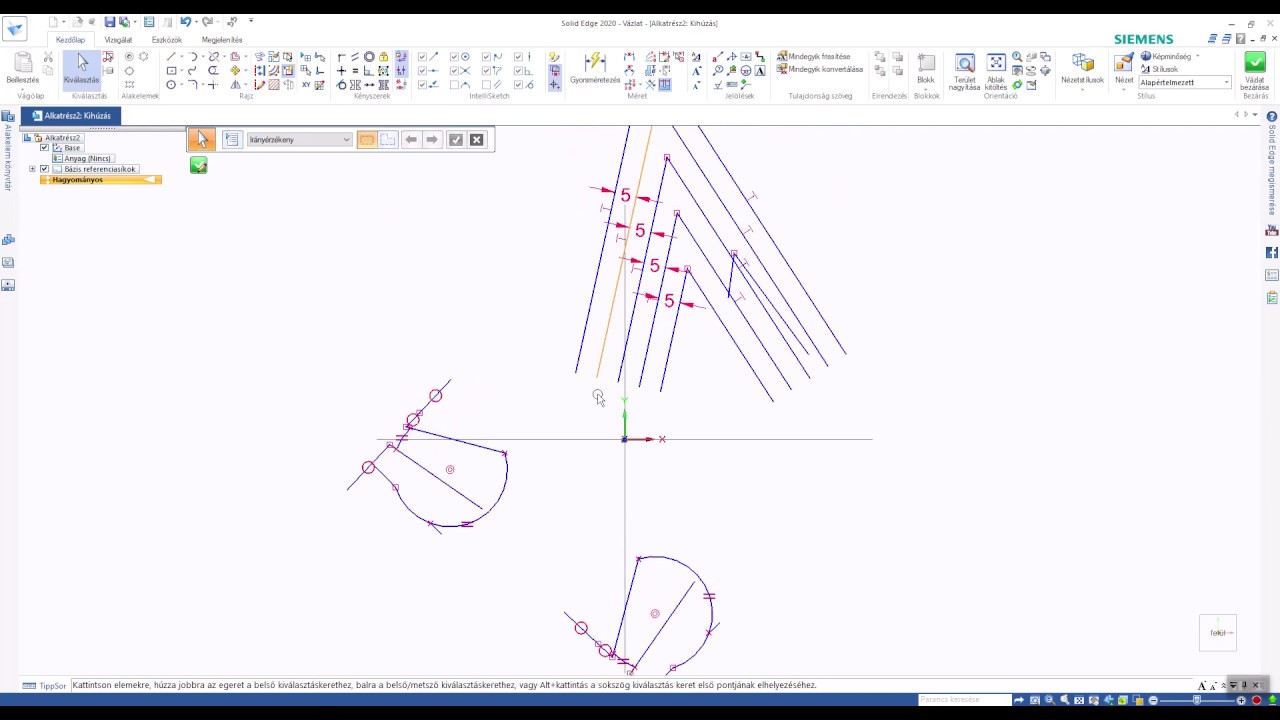 Solid Edge 2020 - Lec 03 Rajz eszköztár elemei 2/2