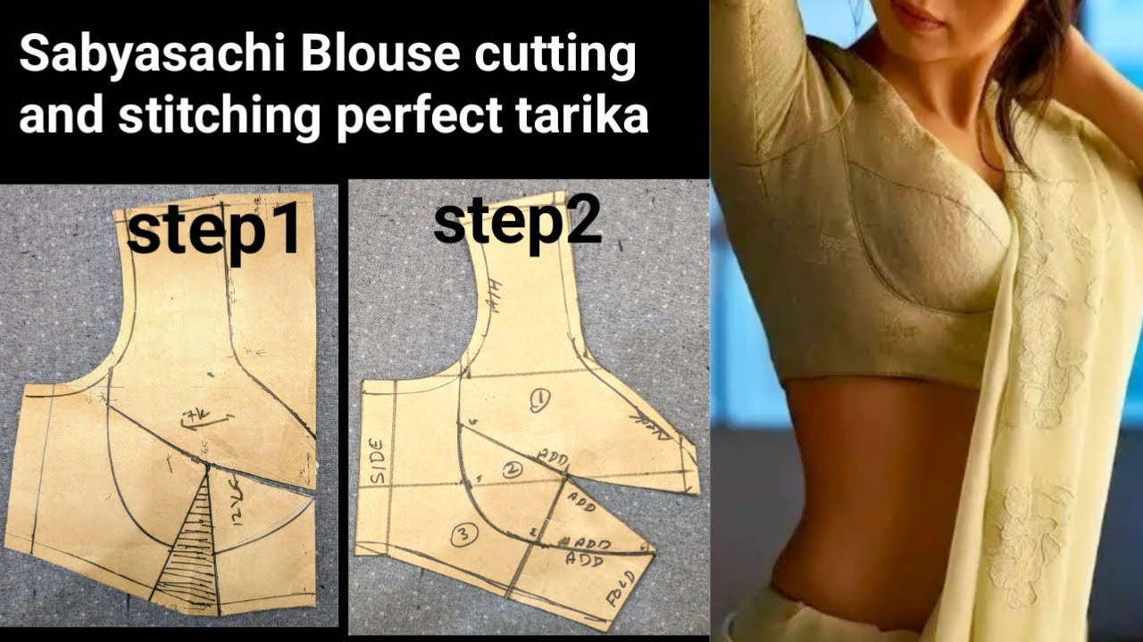 #sabyasachi blouse cutting and stitching #how to make sabyasachi Blouse very easy
