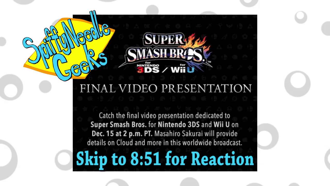 SNG Reactions: Final Super Smash Bros Presentation