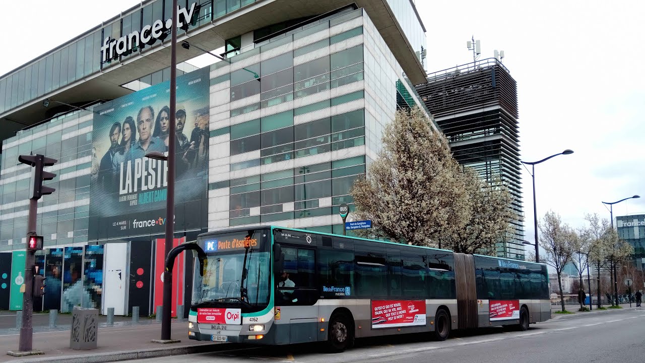 [Cab View] Bus Ligne PC🚍MAN Lion's City G RATP x STIF : Pont du Garigliano➡️Porte d'Asnières