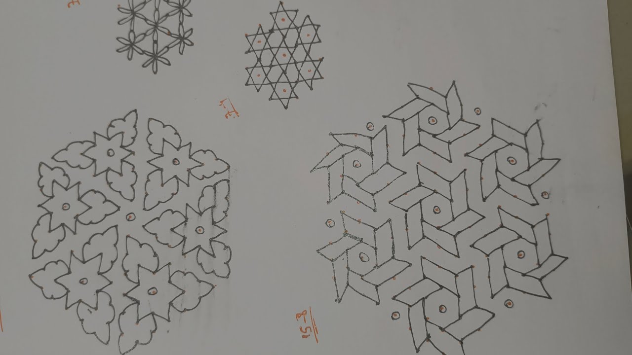 15*8 and 7*4 Dot's Rangoli Designs/daily rangoli designs #rangoliworld #easyrangoli #daily rangoli 