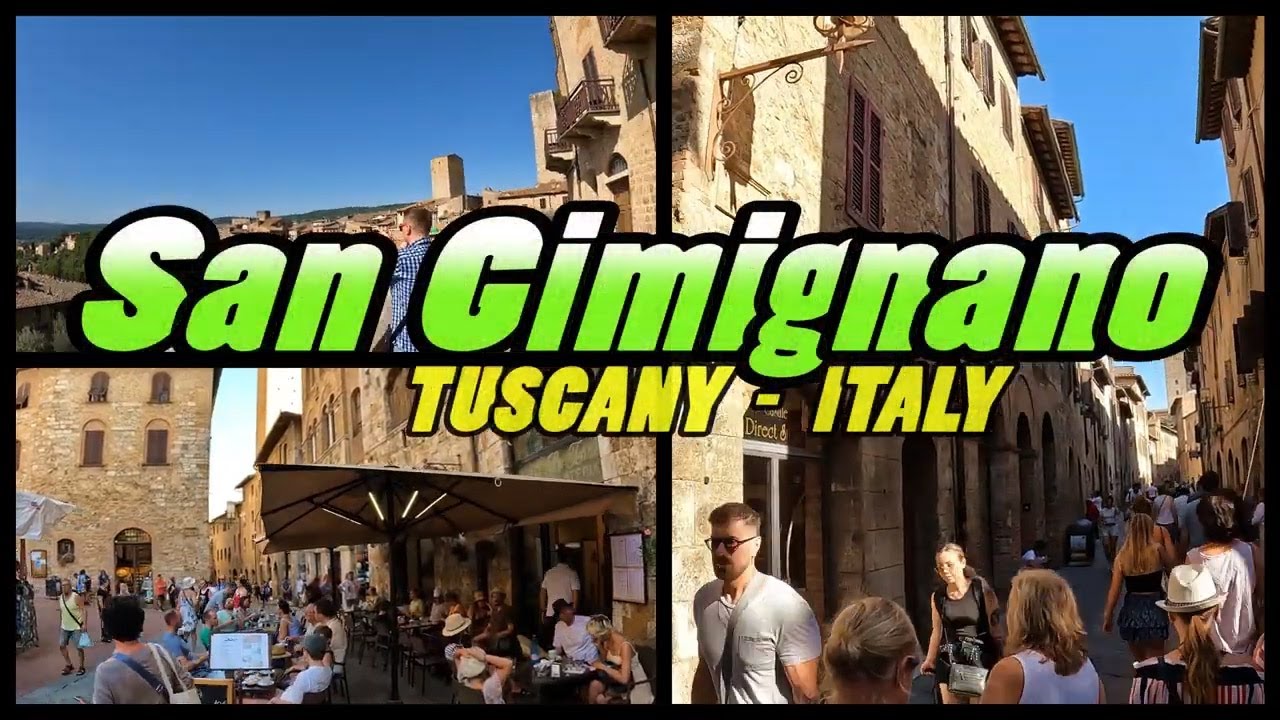 SAN GIMIGNANO Walking Tour - Tuscany Italy (4k)