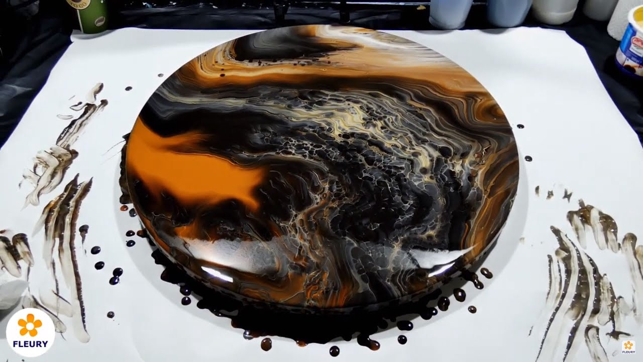 Acrylic Pour über ein Resin Bild? 🤔 | Acrylgiessen Tutorial (Deutsch)