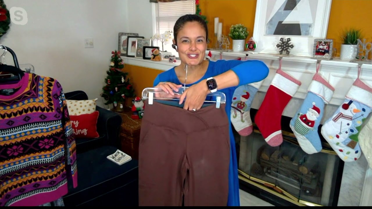 Women with Control Tushy Lifter Cross Over Waist Pants on QVC