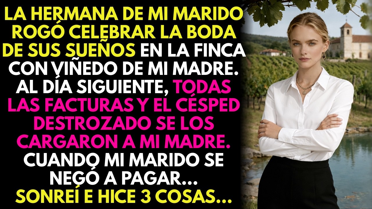 Mi cu&ntilde;ada rog&oacute; casarse en el vi&ntilde;edo de mi madre&hellip; y luego nos pas&oacute; TODAS las facturas y no pag&oacute; nada
