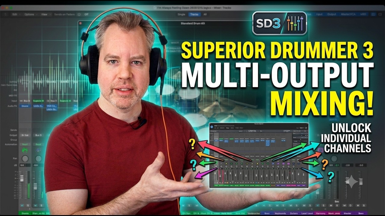 Superior Drummer 3 Multi-Output Mixing: My Exact Logic Pro Settings