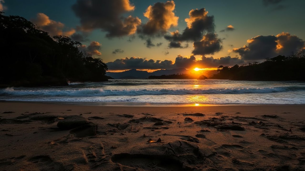 Ocean Waves for Anxiety Relief 🌙 | Gentle Ocean Sounds (Dark Screen)