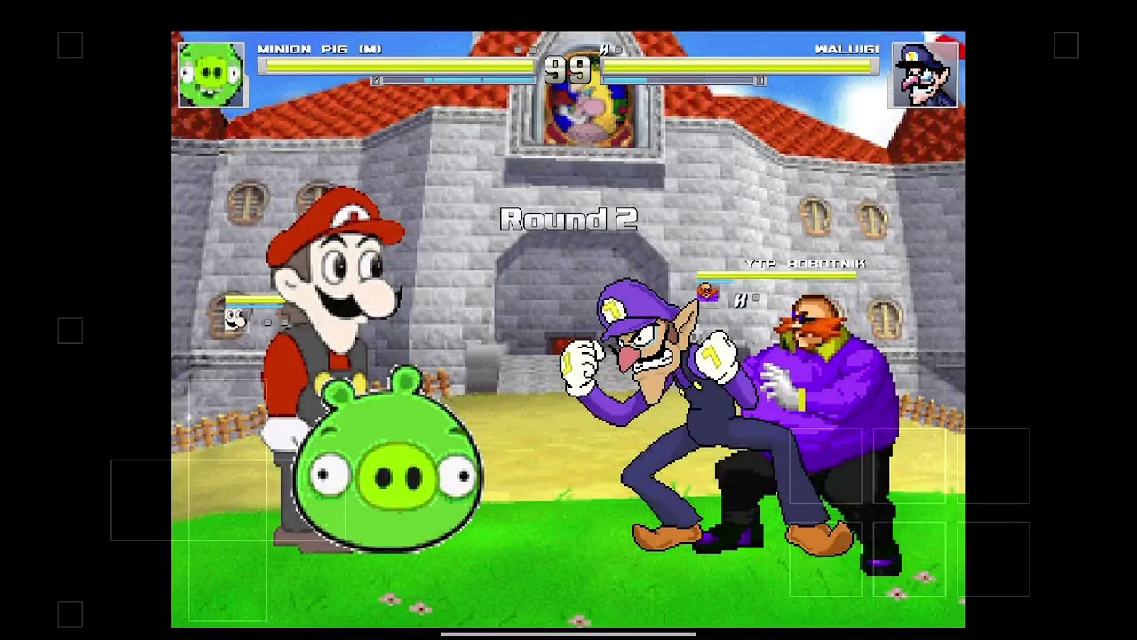 Random M.U.G.E.N. Battles #1: Minion Pig and Weegee vs Waluigi and YTP Robotnik