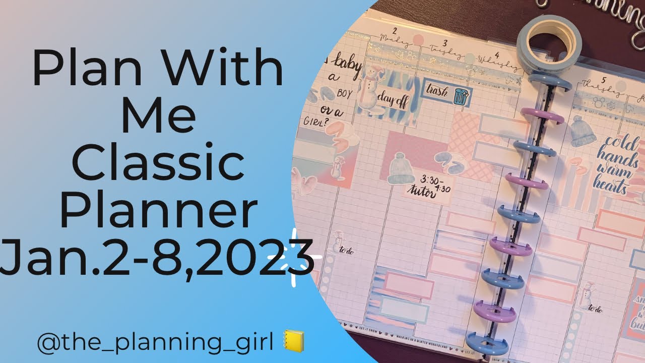Plan With Me | Classic Planner | Lights Planner Action Inserts | Jan.2-8, 2023