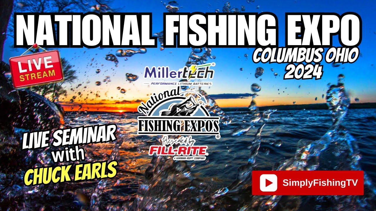 🔴 LIVE with Chuck Earls at the Millertech National Fishing Expo, Columbus Ohio (Feb 9-11,)