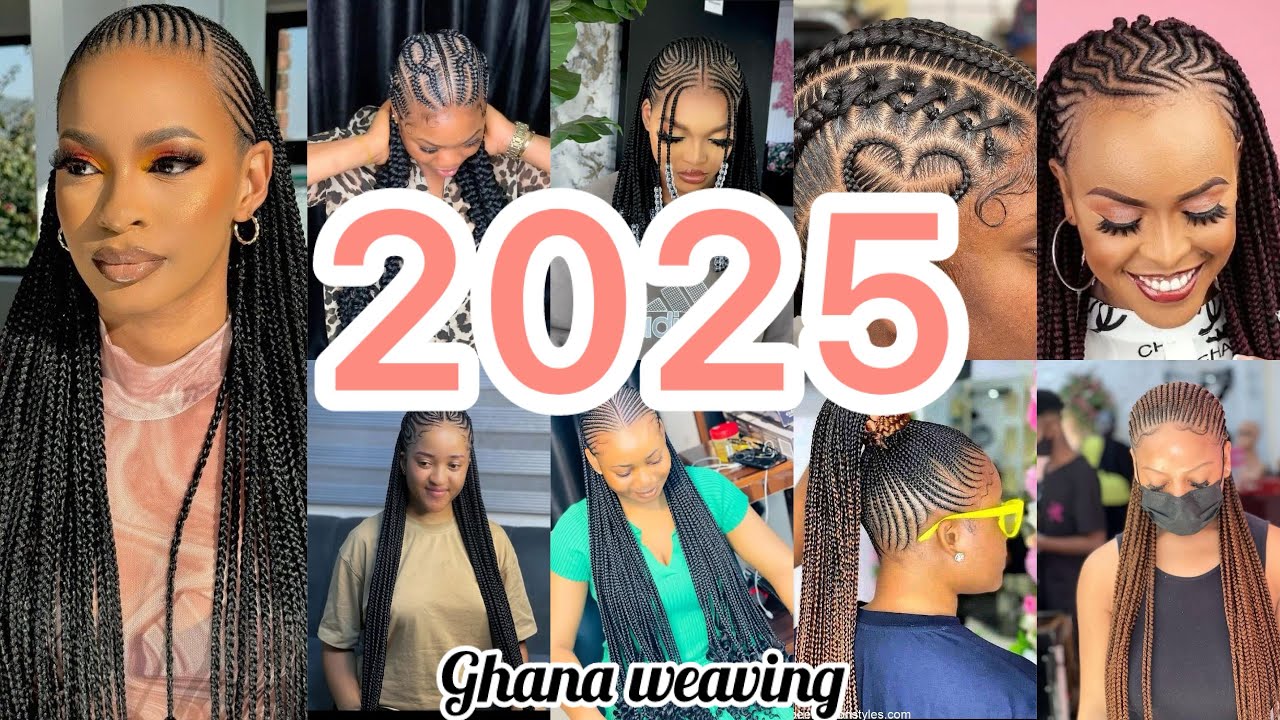 🤯Mind Blowing GHANA WEAVING Braids Hairstyles ‼️The Best Styles in 2025😍
