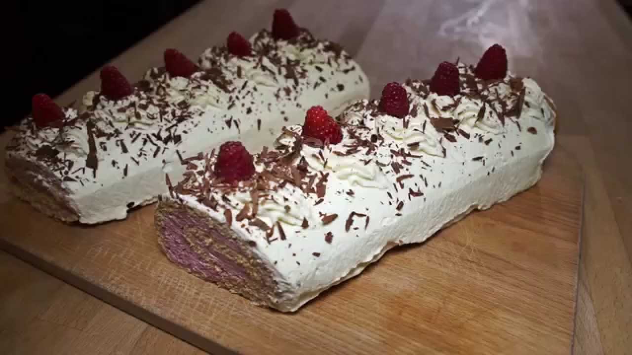 Vollkornroulade mit Himbeerfüllung