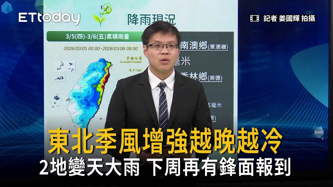 今越晚越冷！2地變天大雨 下周再有鋒面報到