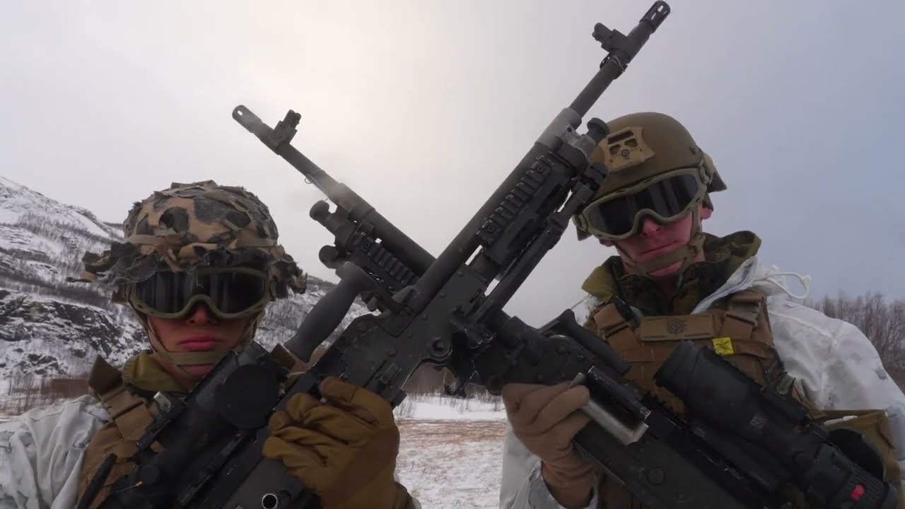 U.S. Marines, Sailors Execute Cold Weather Live-Fire Machine Gun Range During Arctic Exercise