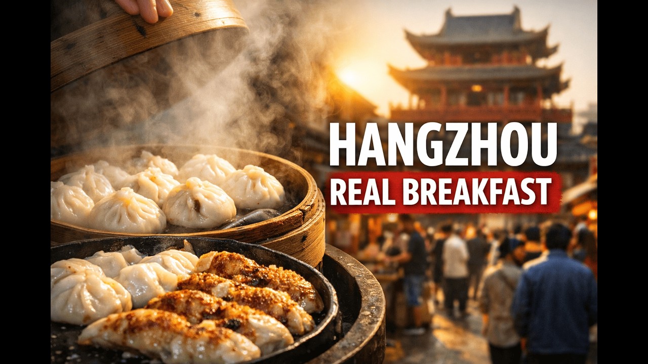 Hangzhou’s Most Authentic Breakfast Street 🇨🇳 | 800-Year-Old Gulou Morning Market 4K HDR