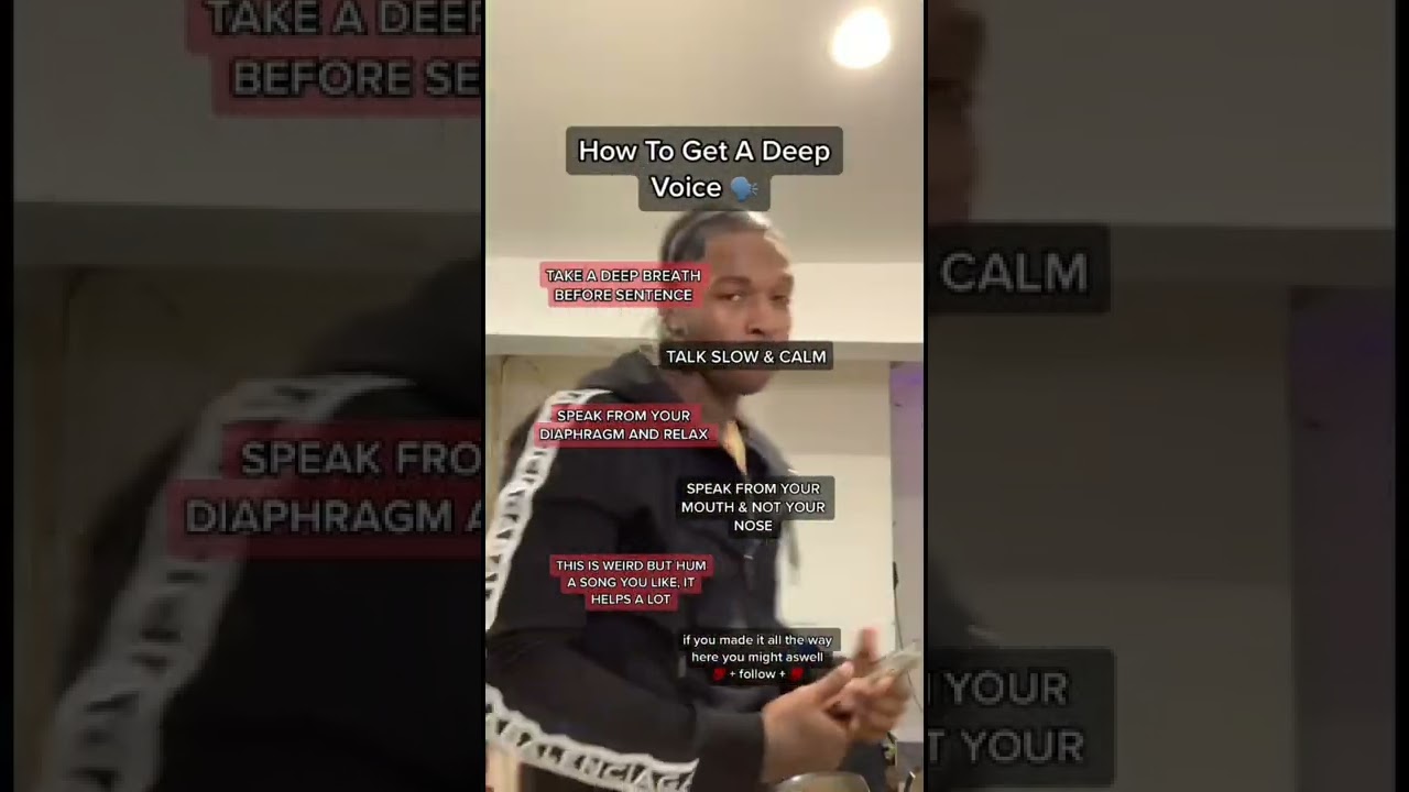 How To Get A Deep Voice #deepvoice #tips #advice