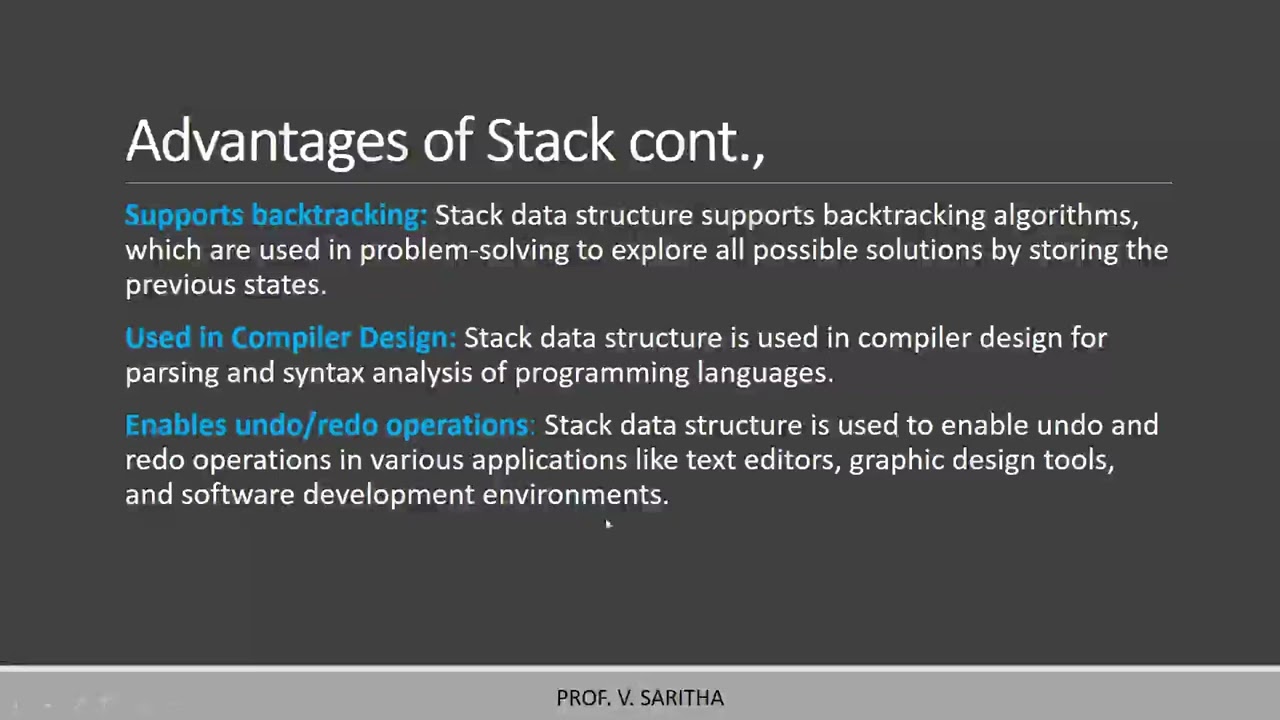 Advantages & Disadvantages of the Stack