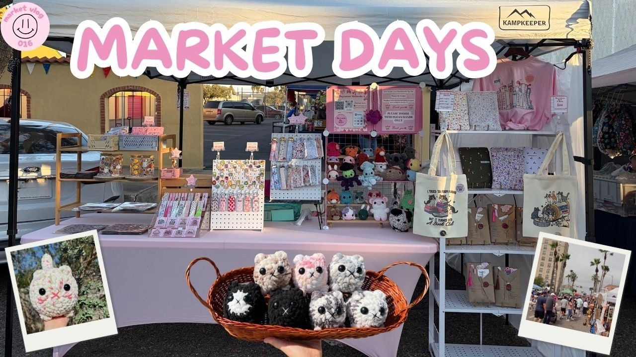 ☀️Утренний видеоблог о рынке, где я продаю изделия ручной работы 🧶 🎀