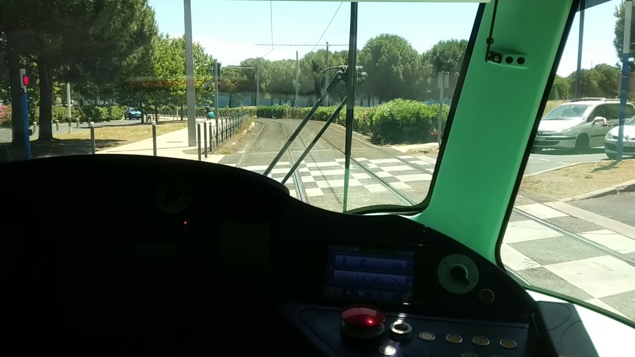 A bord d'un CITADIS 402 de la ligne 1 du tramway de Montpellier