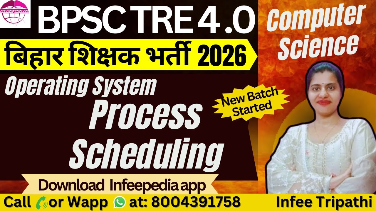 Process Scheduling| Operating System| TRE4.0/STET/LT Grade Computer Science by Infee Tripathi