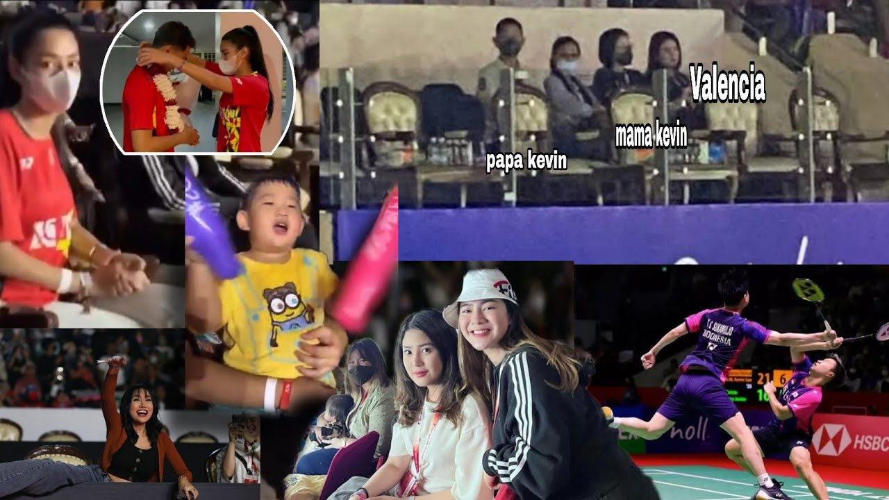 VALENCIA, SUSAN SAMEEH, SELEBRITIS, NONTONIN KEVIN SANJAYA DAN FAJAR DI ISTORA INDONESIA OPEN 2022