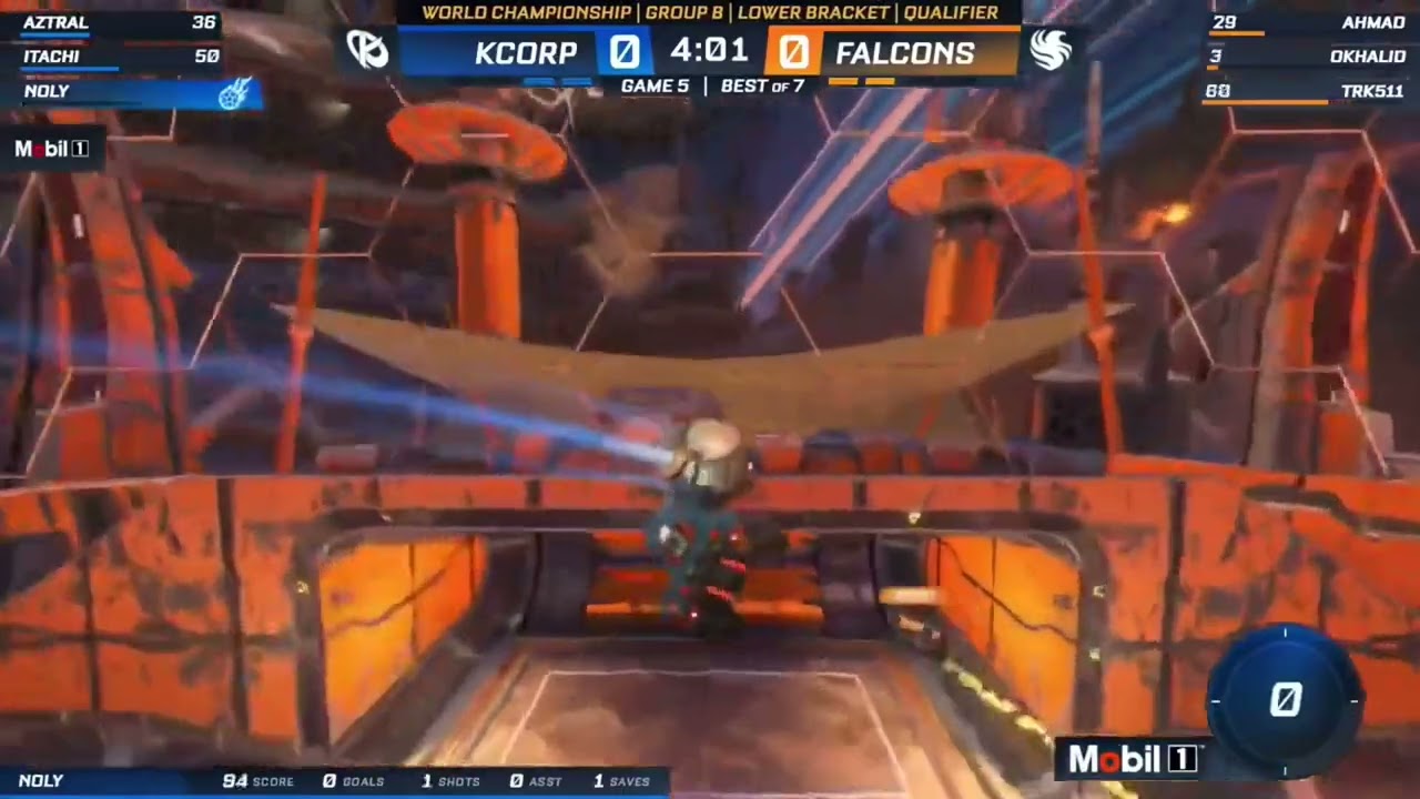 Noly&rsquo;s Insane Flip Reset Double Touch Goal 1v3 VS Falcons!!! RLCS World Championships 2022