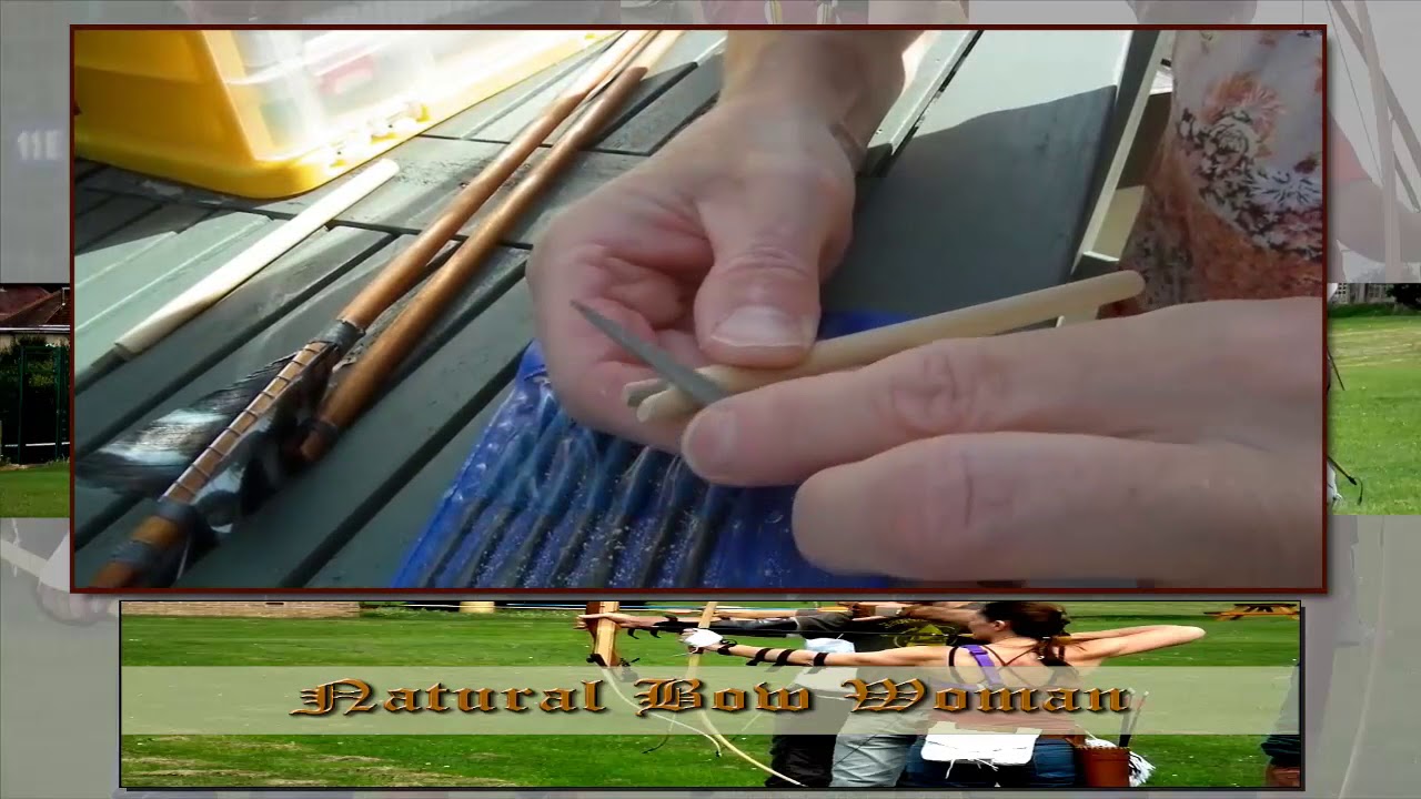How I Make A Self Nock On A Wooden Arrow -  DIY Archery