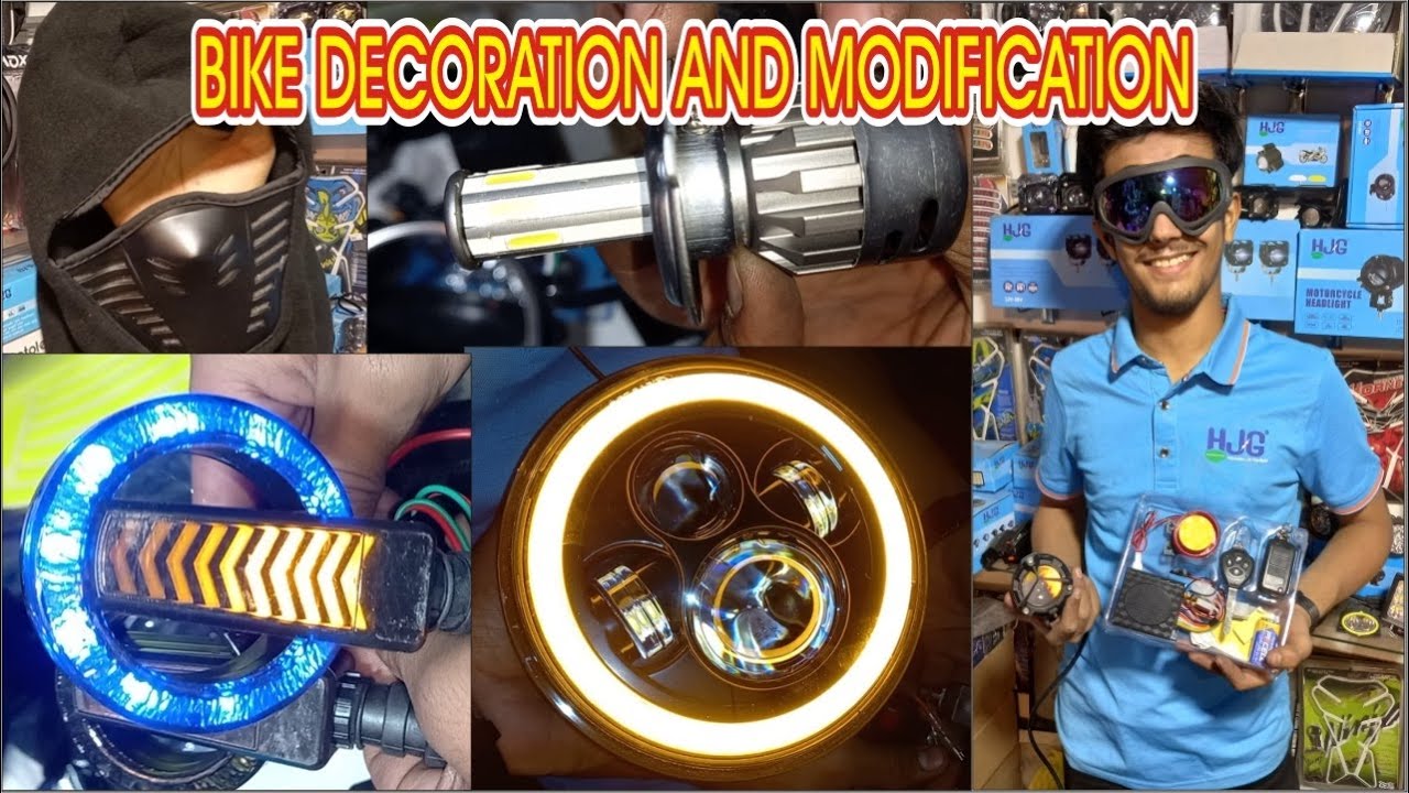 Bike Fanci Head Light | Bike New Indecators | Rider Full Mask | Security System | Lahori Drives