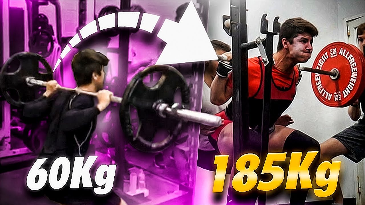 2 AÑOS DE TRANSFORMACIÓN EN SENTADILLA 60kg-185kg | 15-17