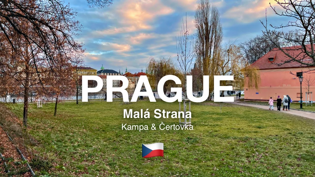Exploring Malá Strana, Prague 🇨🇿 | A Peaceful Walk from Park Cihelná to Kampa in 4K HDR ASMR