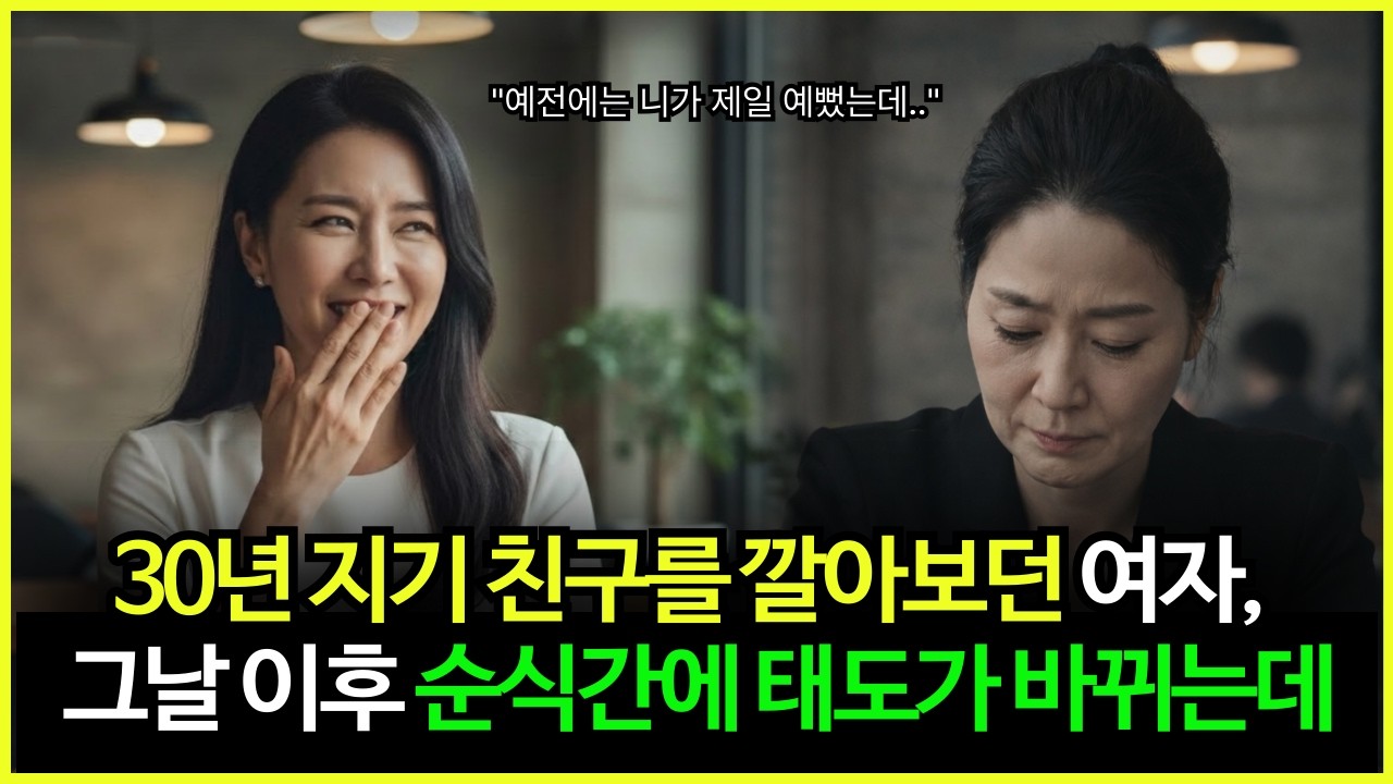 30년지기 친구를 깔아보던 여자, 그 날 이후 순식간에 태도가 바뀌는데..ㅣ노후사연ㅣ감동사연ㅣ시니어사연ㅣ감동드라마