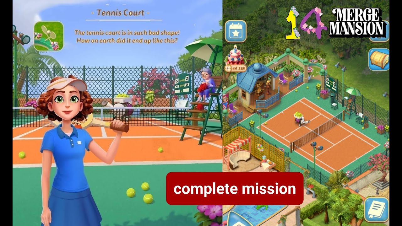 Merge Mansion / Tennis Court 🎾🎾 Level 45 Part 133