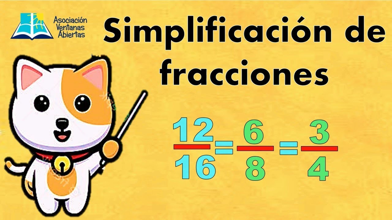 Simplificación de fracciones. Sexto primaria