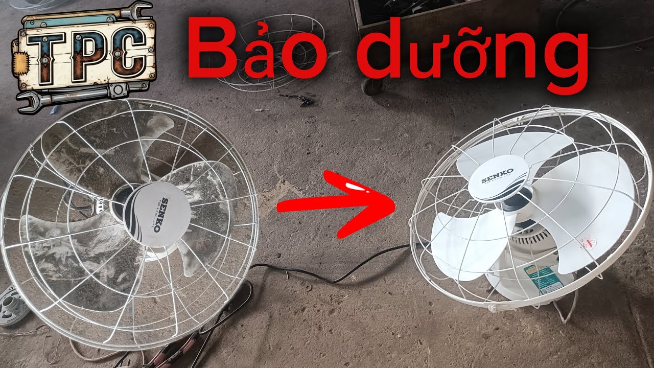 Bảo dưỡng quạt đảo trần phế liệu .