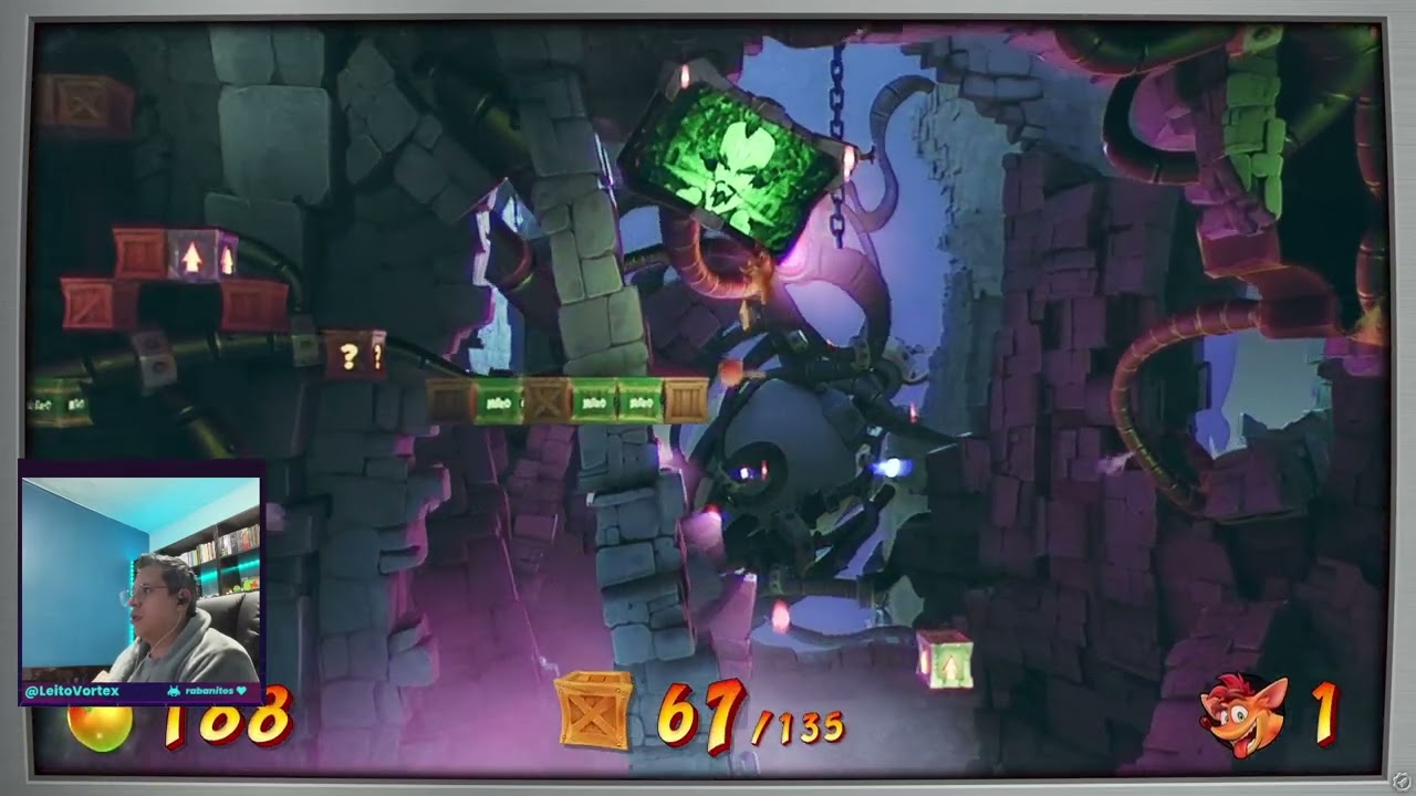 PARTE 20 de Crash Bandicoot 4: Nivel CONOMIMIENTO NAÚTICO Mundo CINTAS DE VIODEO CASETE