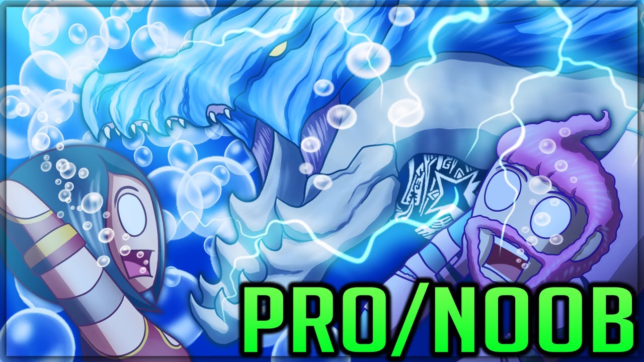 UNDER THE SEA WITH LAGIACRUS - Pro and Noob VS Monster Hunter 3 Ultimate! #proandnoob #mh3u
