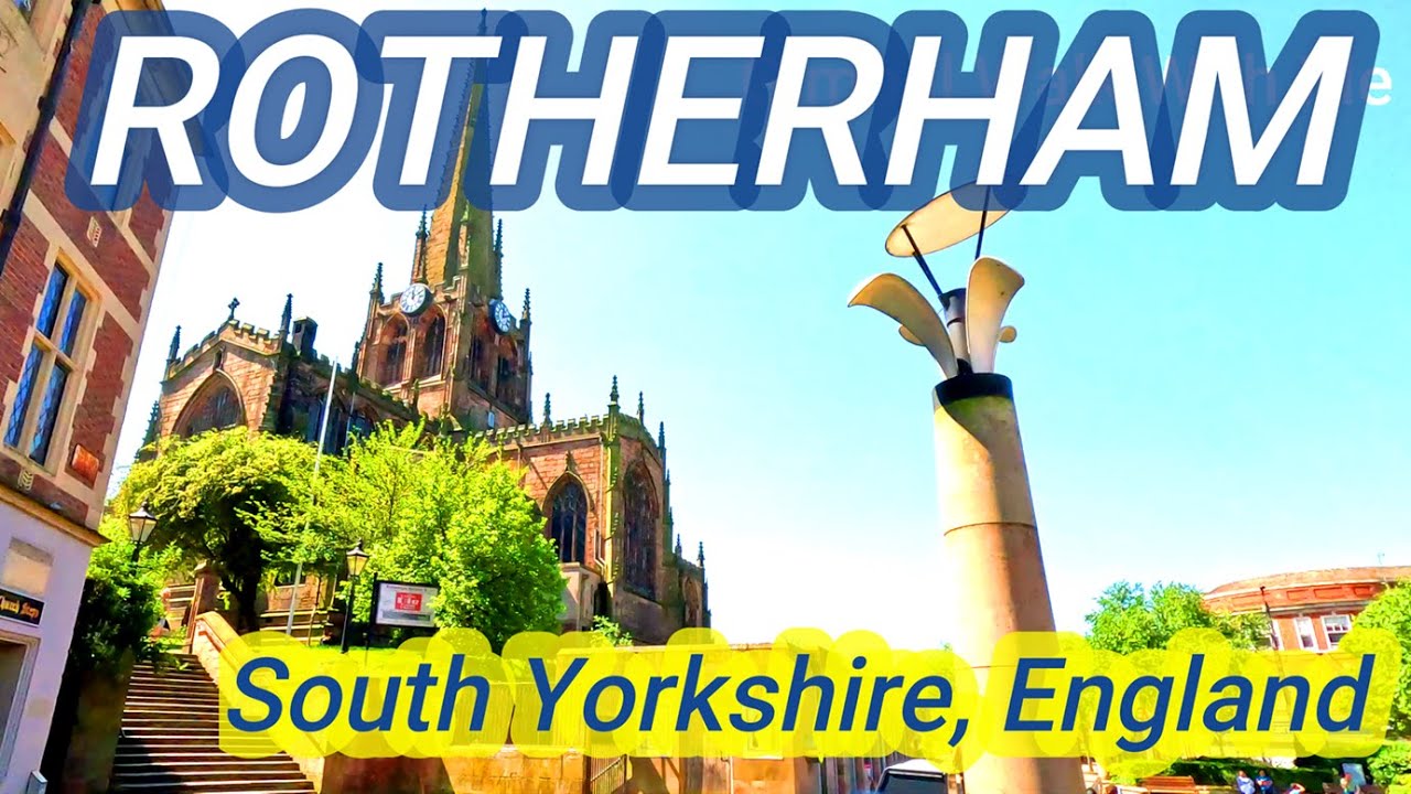 Rotherham nice town in South Yorkshire walking tour video