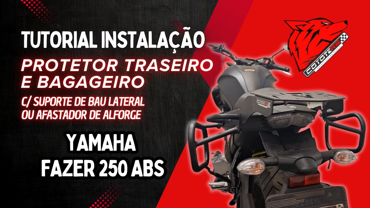 Protetor Traseiro e Bagageiro - Yamaha FAZER 250 ABS - PT019 e BG019