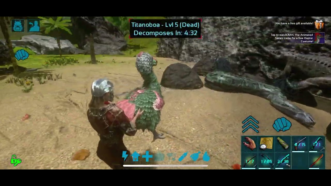 ARK Survival Evolved mobile | ارك موبيل | Mini Boss Dodo Last Battle 🪦 (Rex Fight)