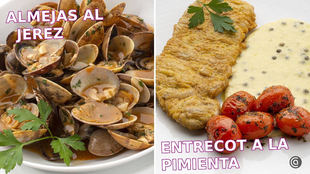 ALMEJAS de JEREZ - Entrecot a la pimienta verde // Cocina abierta de Karlos Arguiñano