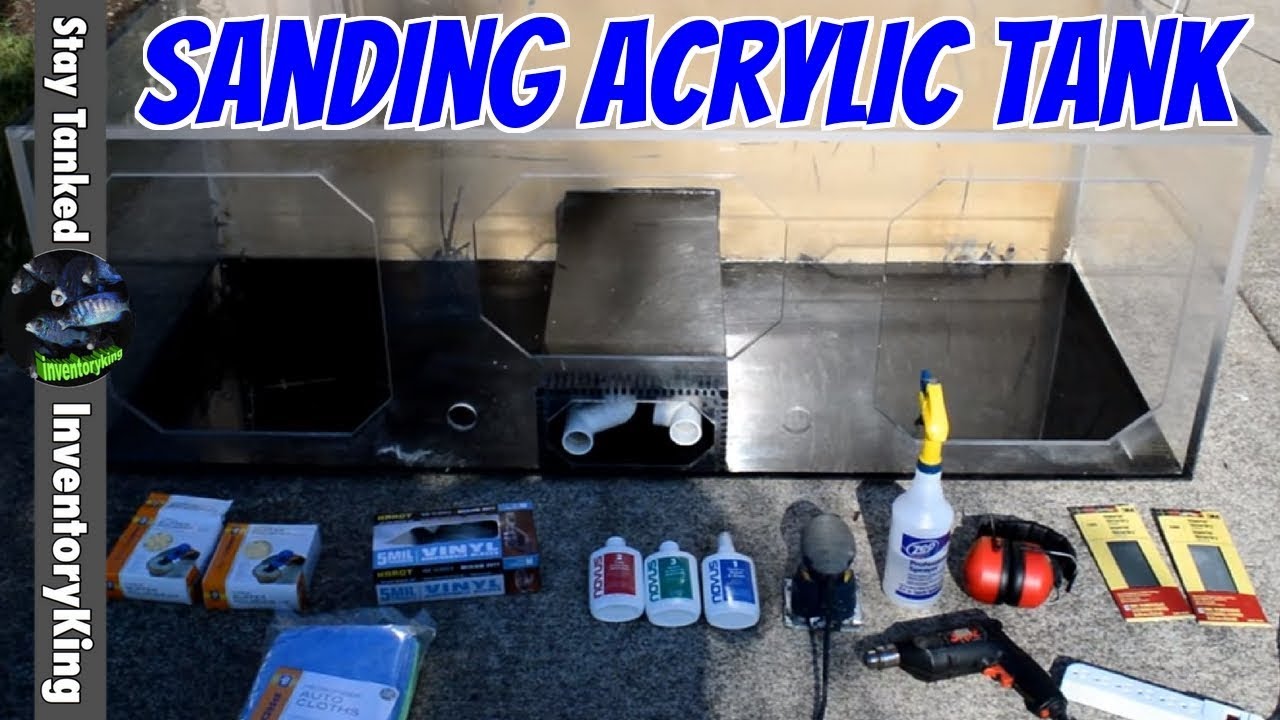 How To Restore An Acrylic Aquarium | Step by Step | SANDING The Surface ON A 220 Gallon Fish Tank