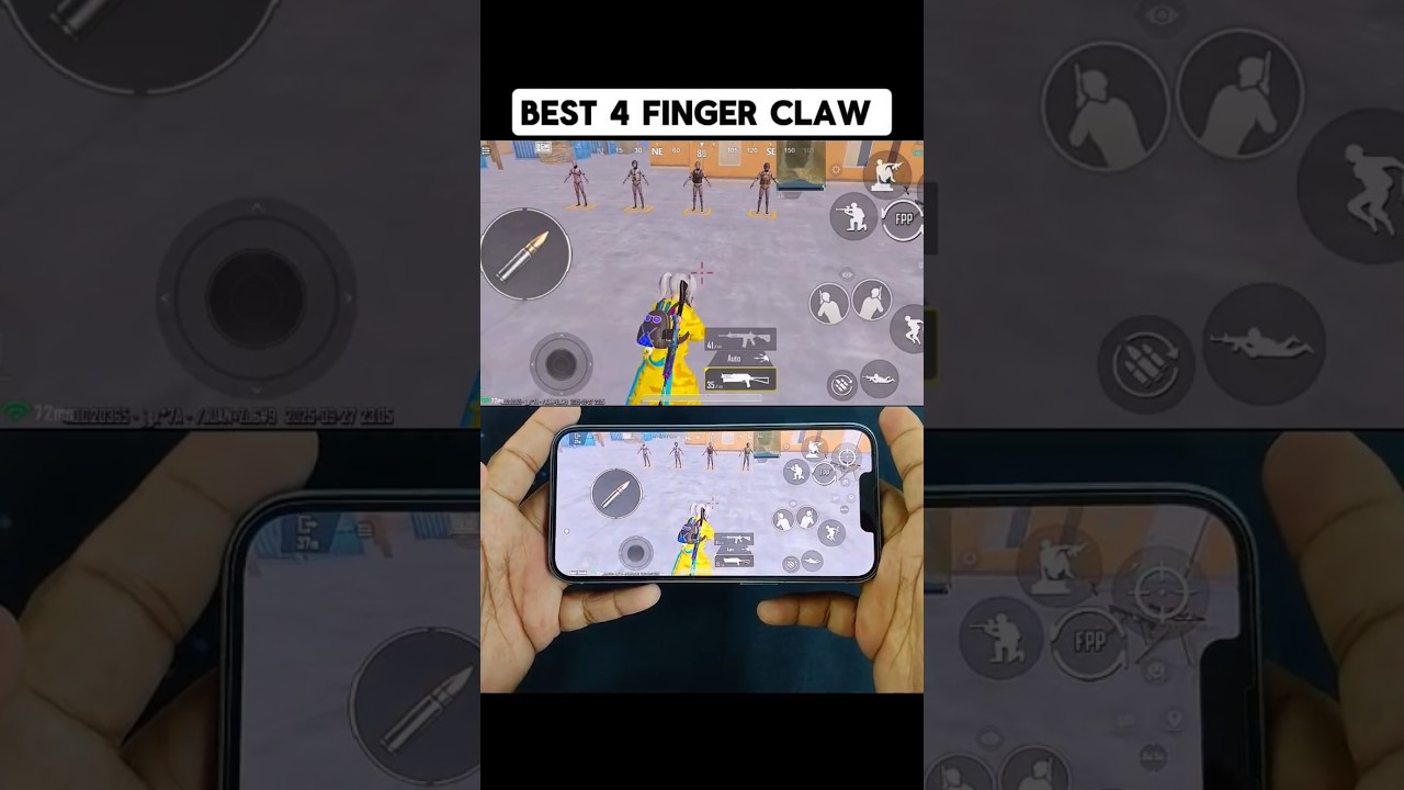 BGMI PUBG MOBILE Best 4 finger claw control code #shorts
